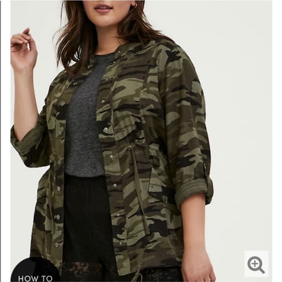 Torrid Size 00 Camo Anorak Jacket - Picture 6 of 8